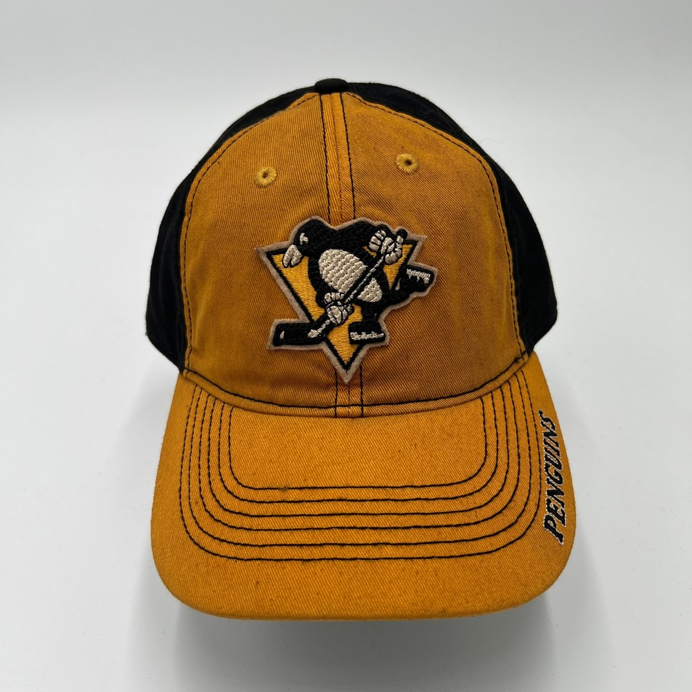 CCM Pittsburgh Penguins NHL Adjustable Hat Gold‎ Black Two Tone Baseball Cap